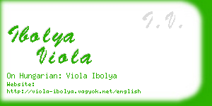 ibolya viola business card